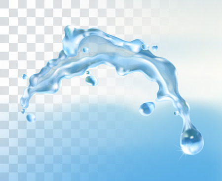 Water splash, vector element with transparencyのイラスト素材