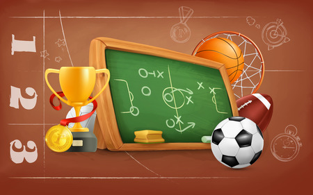 School, game and strategy, vector backgroundのイラスト素材