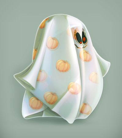 Cheerful ghost, vector iconのイラスト素材