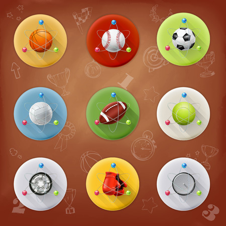 Universe of sports, vector icons setのイラスト素材
