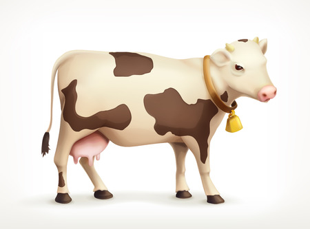 Cow, icon, isolated on white backgroundのイラスト素材