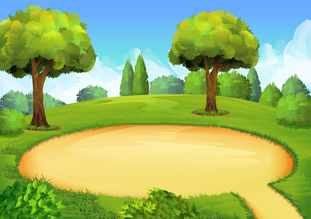 Park playground, vector illustration backgroundのイラスト素材