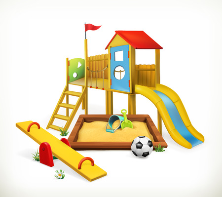 Playground, vector illustration on white backgroundのイラスト素材