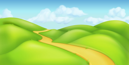 Green landscape, vector backgroundのイラスト素材