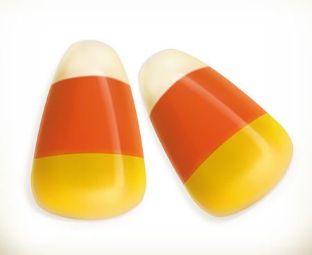 Candy corn 3d vector iconのイラスト素材