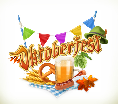 Munich Beer Festival Oktoberfest, the vector can also be used by any beer manufacturers.のイラスト素材