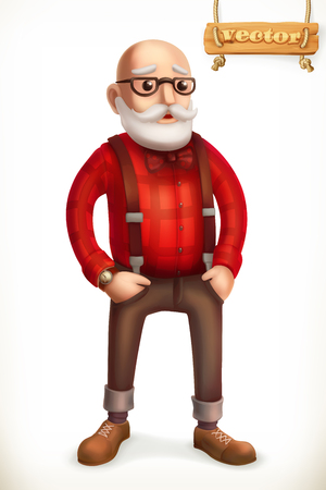 Grandfather. Family. 3d vector iconのイラスト素材