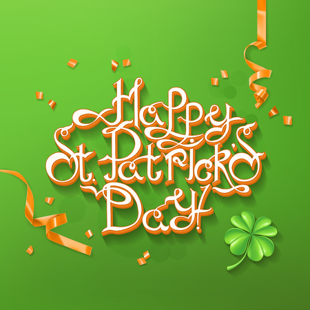 Feast of Saint Patrick. Letteringのイラスト素材