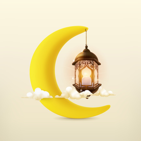 Ramadan kareem, 3d vector iconのイラスト素材