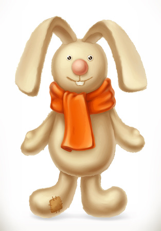 Toy rabbit, 3d vector iconのイラスト素材
