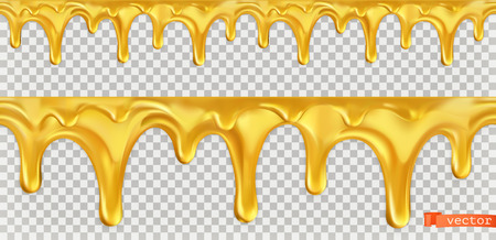 Honey drop seamless. 3d vectorのイラスト素材
