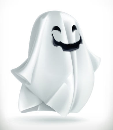 Ghost. Happy Halloween, 3d vector iconのイラスト素材