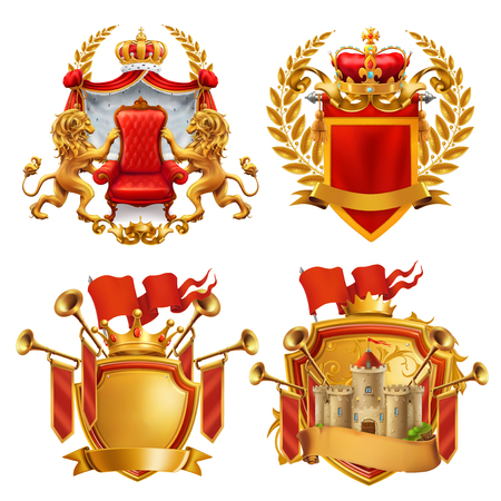 Royal coat of arms. King and kingdomのイラスト素材