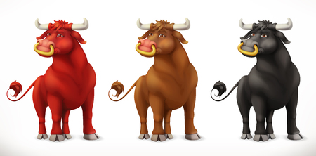 Bull. Ox animal in the Chinese zodiacのイラスト素材