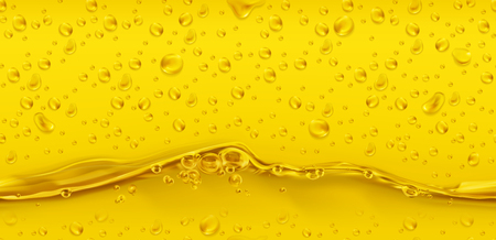 Drops. Golden seamless pattern. 3d realistic vectorのイラスト素材