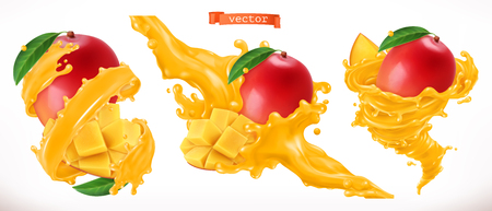 Mango juice.のイラスト素材