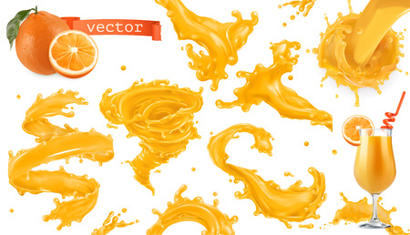 Orange paint splash.のイラスト素材