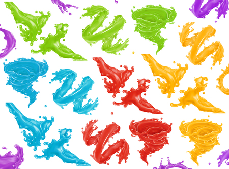 Paint splash. 3d realistic vector iconのイラスト素材
