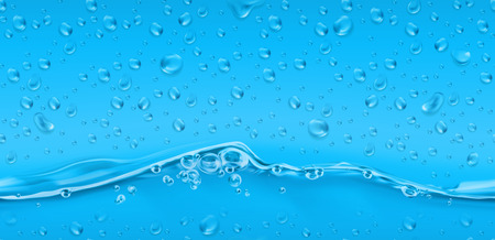 Water drops. Blue seamless pattern.のイラスト素材