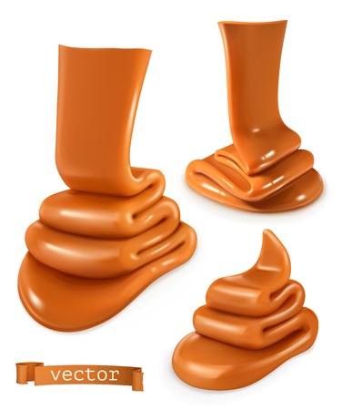 Caramel 3d vectorのイラスト素材