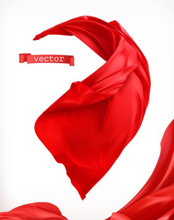 Red curtain. 3d realistic vectorのイラスト素材
