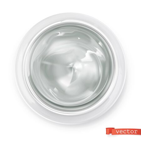 Gel. Cream. Vectorized image. Top view 3d realistic vectorのイラスト素材