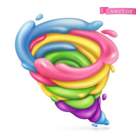 Sweet tornado on whiteのイラスト素材