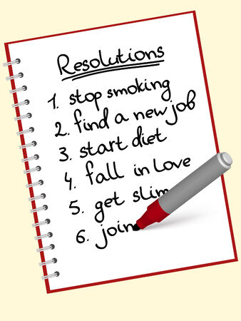 a list of resolutions for starting new lifeのイラスト素材