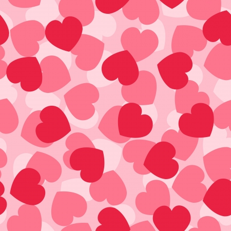 pink hearts seamless patternのイラスト素材