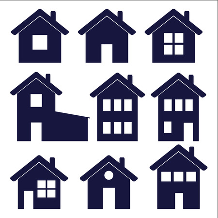 a set of house icons ? vector illustrationのイラスト素材