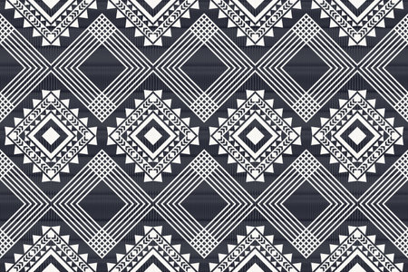Geometric ethnic pattern traditional Design for background,carpet,wallpaper,clothing,wrapping,Batik,fabric,Vector illustration embroidery style.のイラスト素材