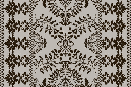 Seamless floral pattern in the style of Baroque.のイラスト素材