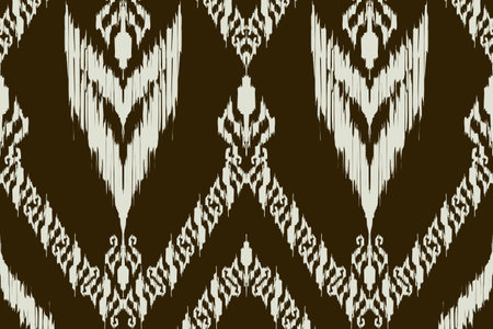 Ikat geometric folklore ornament with diamonds. Tribal ethnic vector texture. Seamless striped pattern in Aztec style. Folk embroidery. Indian, Scandinavian, Gypsy,African rug.のイラスト素材