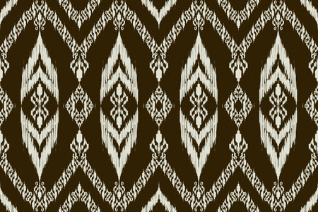 Ikat geometric folklore ornament with diamonds. Tribal ethnic vector texture. Seamless striped pattern in Aztec style. Folk embroidery. Indian, Scandinavian, Gypsy,African rug.のイラスト素材