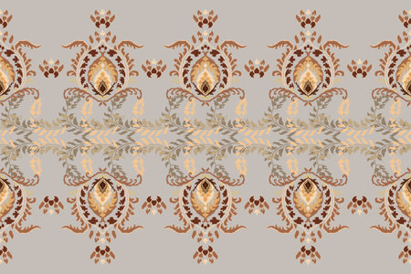Seamless floral pattern. Stylized flowers and leaves. Textile rapport.のイラスト素材