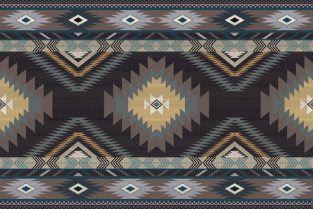 Navajo tribal vector seamless pattern. Native American ornament. Ethnic South Western decor style....