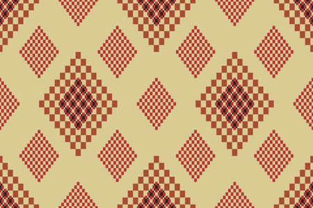 Seamless pattern with rhombuses in beige and brown colorsのイラスト素材