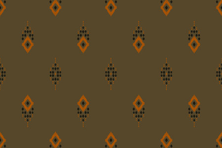 Ikat geometric folklore ornament. Oriental vector damask pattern. Ancient art of Arabesque. Tribal ethnic texture.  Aztec style. Indian rug. Gypsy, Mexican embroidery.のイラスト素材
