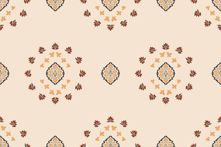 Ikat tribal Indian seamless pattern. Ethnic Aztec fabric carpet mandala ornament native boho chevron...