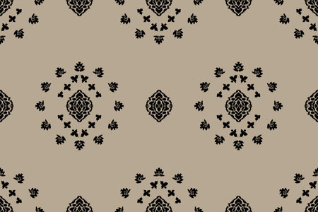Ikat tribal Indian seamless pattern. Ethnic Aztec fabric carpet mandala ornament native boho chevron...