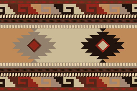 Navajo tribal vector seamless pattern. Native American ornament. Ethnic South Western decor style....