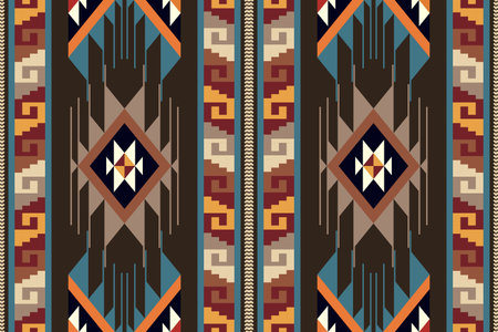 Navajo tribal vector seamless pattern. Native American ornament. Ethnic South Western decor style....
