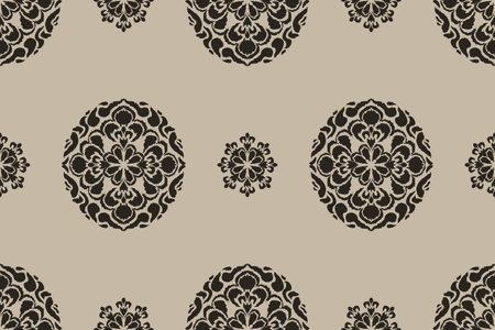 Seamless damask pattern. Vintage baroque ornament. Classic oriental background