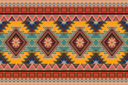 Navajo tribal vector seamless pattern. Native American ornament. Ethnic South Western decor style....