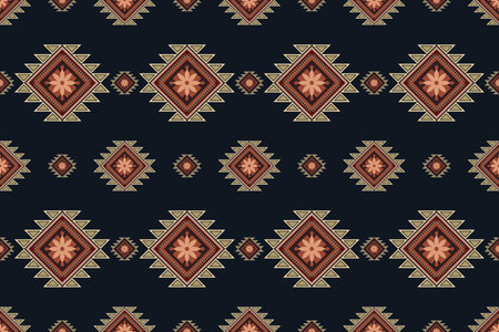Tribal vector ornament. Seamless African pattern.Ethnic carpet with chevrons. Aztec style.Geometric...