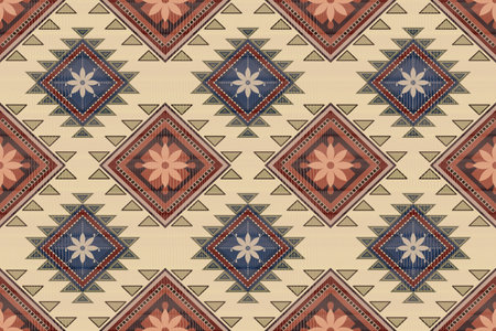 Tribal vector ornament. Seamless African pattern.Ethnic carpet with chevrons. Aztec style.Geometric...