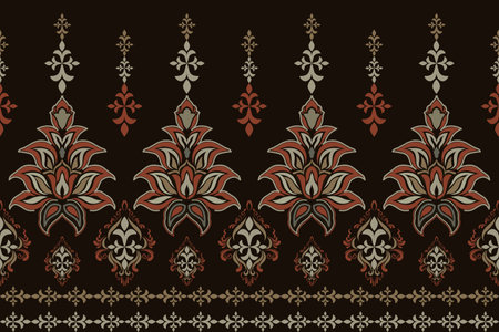 Seamless pattern with decorative floral elements. Vector Illustration.のイラスト素材