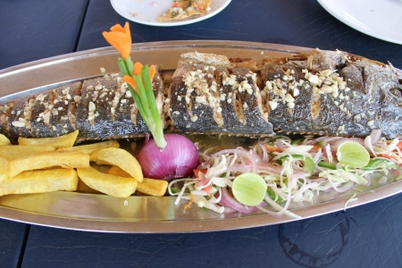 A dish of sea fishの写真素材