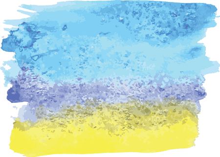 the divorce of blue and yellow watercolorのイラスト素材