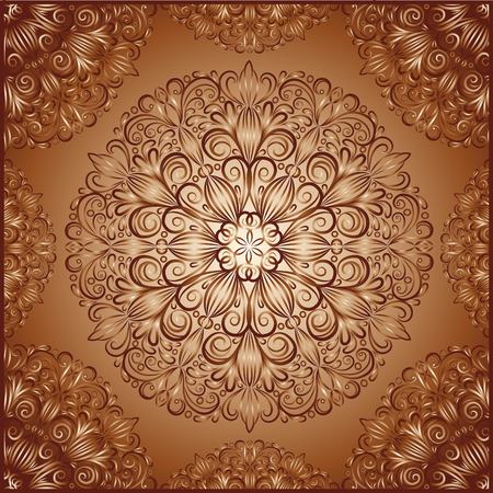 Mandala pattern in vintage styleのイラスト素材